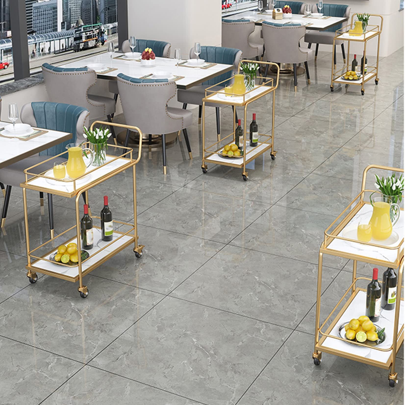 Amazon | サービスワゴン キャスター付き2段3段キッチンカート